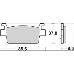 BRAKE PAD CC CAR/CER RR - 17221060 - Dr Rider