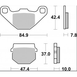 BRAKE PAD CC CAR/CER FR/RR - 17221065 - Dr Rider