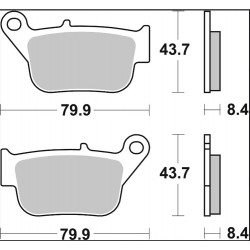 BRAKE PAD CC CAR/CER RR - 17221074 - Dr Rider