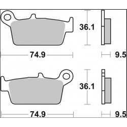 BRAKE PAD CC CAR/CER RR - 17221085 - Dr Rider