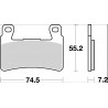 BRAKE PAD CC CAR/CER FR - 17221087 - Dr Rider