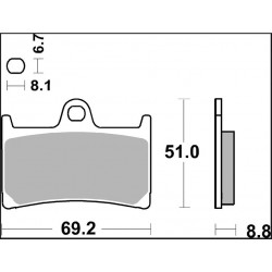 BRAKE PAD CC CAR/CER FR - 17221100 - Dr Rider