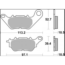 BRAKE PAD CC CAR/CER RR - 17221105 - Dr Rider