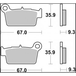BRAKE PAD TT CAR/CER RR - 17221117 - Dr Rider