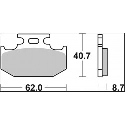 BRAKE PAD TT CAR/CER RR - 17221120 - Dr Rider
