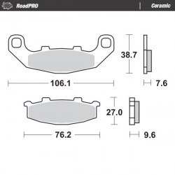 BRAKE PAD CERAMIC - 17220936 - Dr Rider
