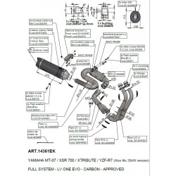 EXHAUST LVONE CB YAM - 18102886 - Dr Rider