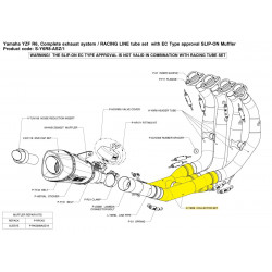 Collecteur inox Akrapovic Yamaha YZF-R6 2008-2016 - Dr Rider