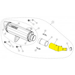 Tube de liaison inox Akrapovic Yamaha XMAX 300 2021-2022 / Tricity 300 2021-2024 - Dr Rider