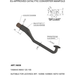 Manchon catalysé LeoVince Yamaha NMAX 125 / 155 - Dr Rider