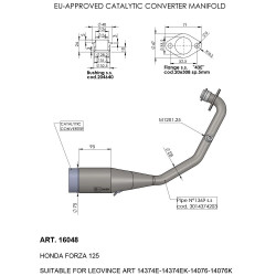 Manchon catalysé LeoVince Honda Forza 125 2021-2023 - Dr Rider