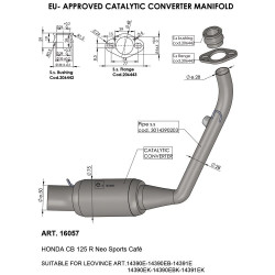 Manchon catalysé LeoVince Honda CB125R Neo Sports Café - Dr Rider