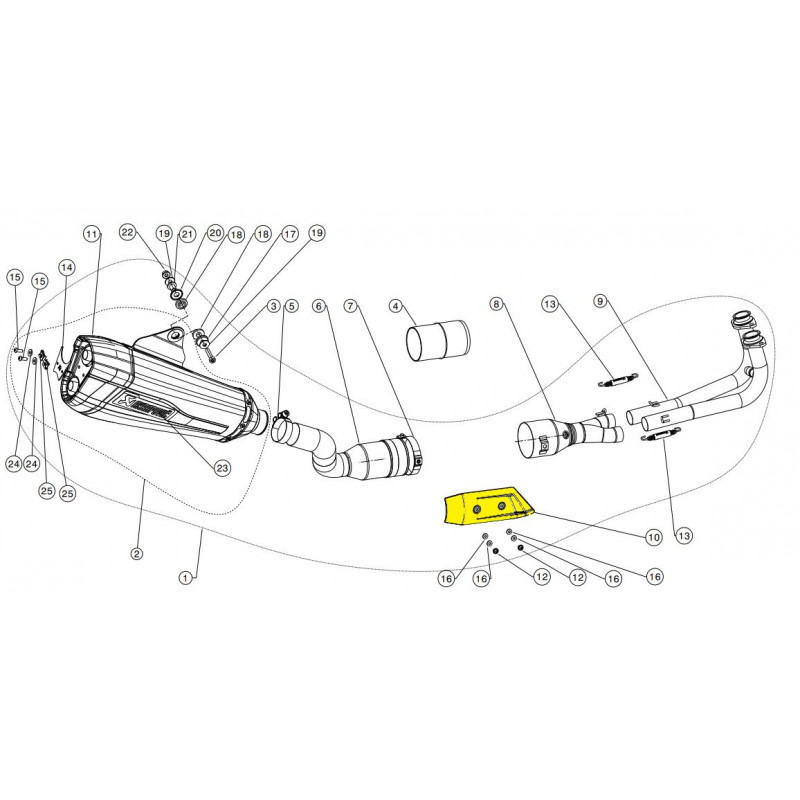 Pare-chaleur inox Akrapovic Yamaha TMAX 2017-2019 - Dr Rider
