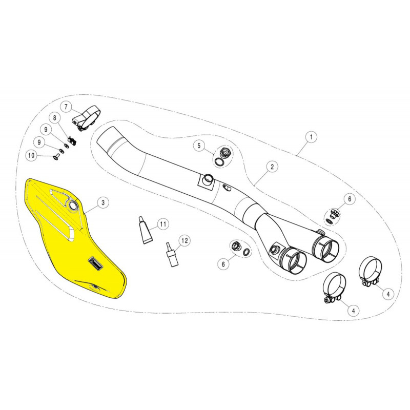 Pare-chaleur carbone Akrapovic Yamaha MT-10/MT-10 SP 2022-2025 - Dr Rider