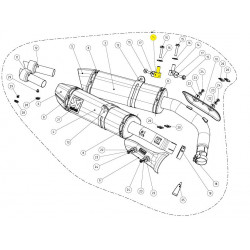 Bague entretoise aluminium Akrapovic - Dr Rider