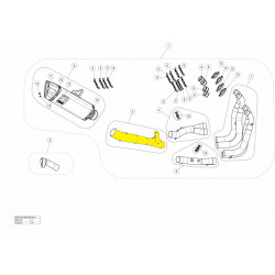 Tube de liaison inox Akrapovic Suzuki Hayabusa 2021-2024 - Dr Rider