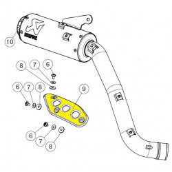 Pare-chaleur inox Akrapovic Yamaha XSR700 2016-2020 XSR900 2016-2021 - Dr Rider