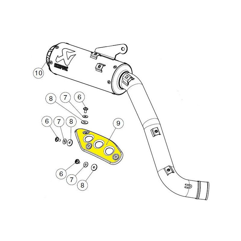 Pare-chaleur inox Akrapovic Yamaha XSR700 2016-2020 XSR900 2016-2021 - Dr Rider