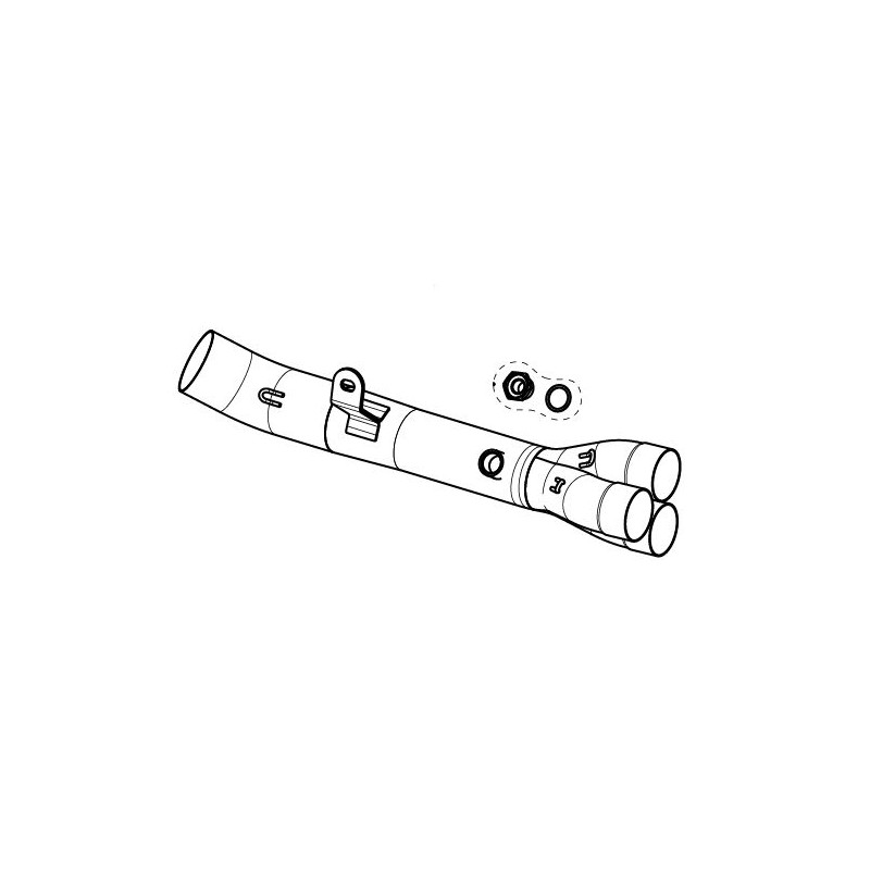 Tube de liaison inox Akrapovic Yamaha R9 2025-2026 - Dr Rider