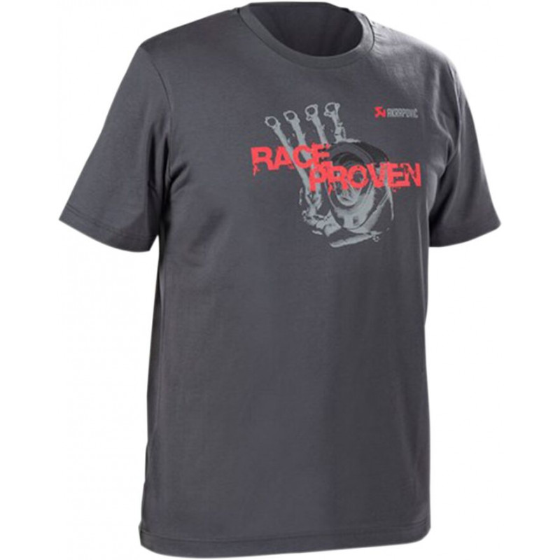 T-shirt Race Pro Akrapovic homme gris S - Dr Rider