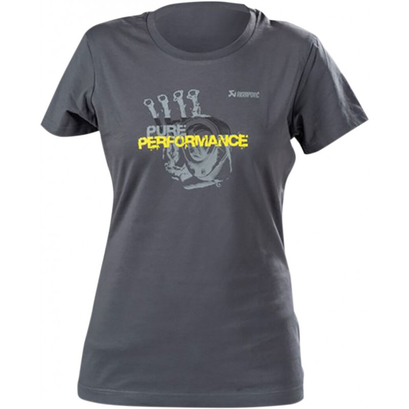 T-shirt Pure Akrapovic femme gris L - Dr Rider
