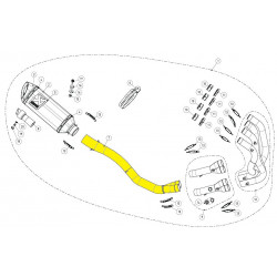 Tube de liaison inox Akrapovic Kawasaki ZX-6R 2009-2023 - Dr Rider
