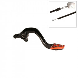 Pédale de frein RFX Pro Series - embout fixe - noir/orange