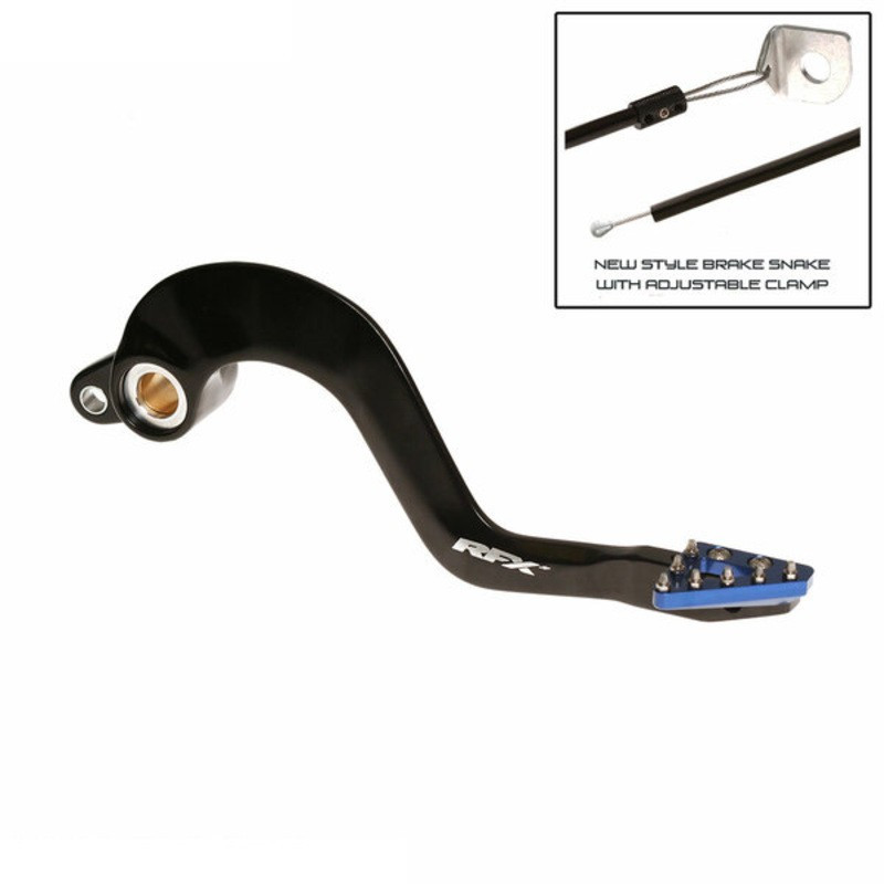 Pédale de frein RFX Pro Series - embout fixe - noir/bleu