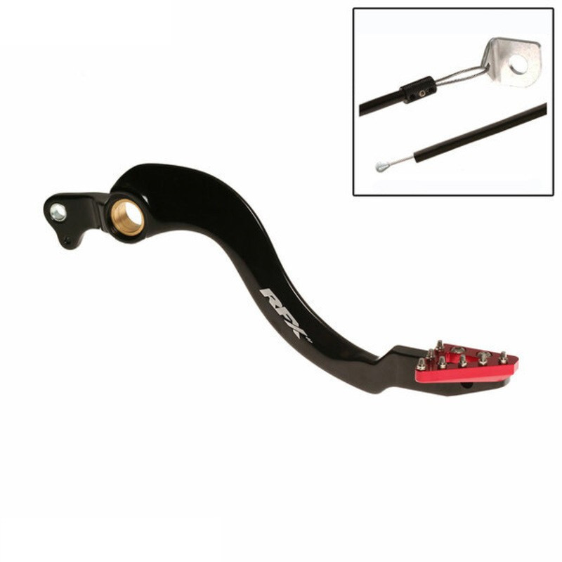 Pédale de frein RFX Pro Series - embout fixe - noir/rouge