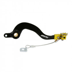 Pédale de frein RFX Pro Series - embout repliable - noir/jaune