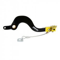 Pédale de frein RFX Pro Series - embout repliable - noir/jaune