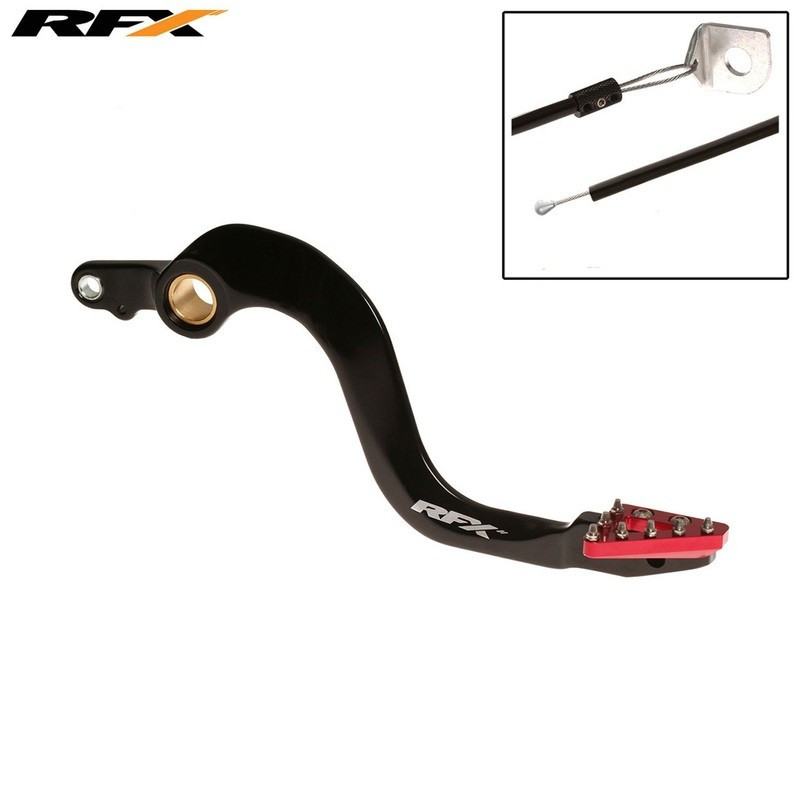 Pédale de frein RFX Pro Series - embout fixe - noir/rouge