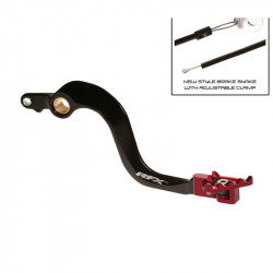 Pédale de frein RFX Pro Series - embout repliable - noir/rouge