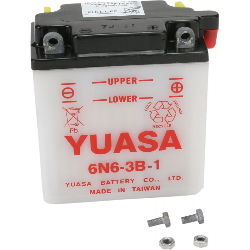 BATTERY YUASA 6-VOLT DRY 6N6-3 - Y6N63B1 - Dr Rider