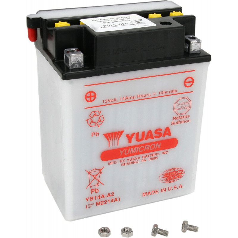 BATTERY YUASA HD DRY YB14A-A2 - YB14AA2 - Dr Rider