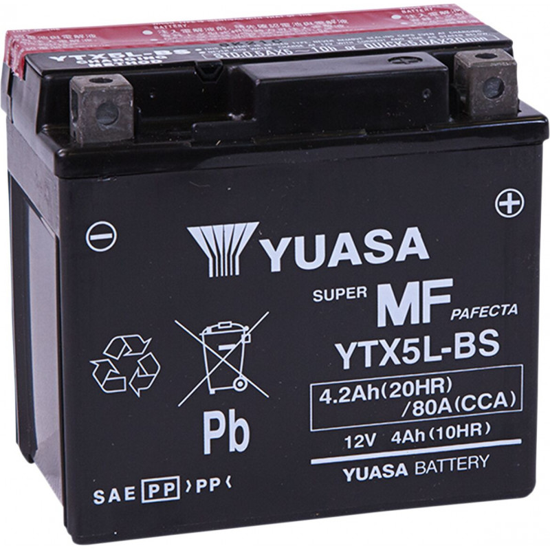 BATTERY YUASA MF YTX5L-BS  - YTX5LBS - Dr Rider
