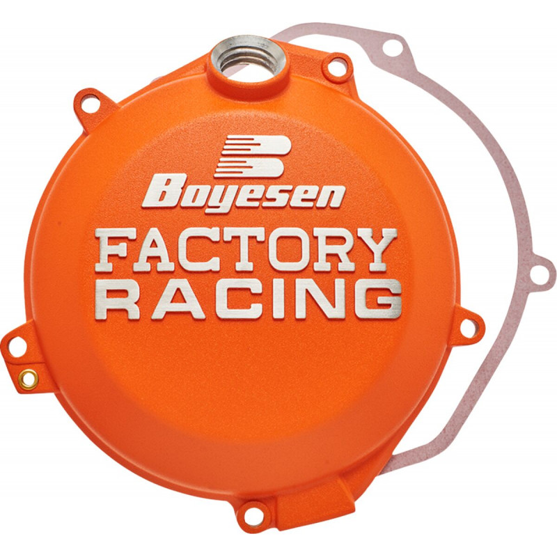 Couvercle d'embrayage Boyesen Factory Racing orange - KTM 125 SX/XC 2023-2026 / Husqvarna TC125 2023-2026 - Dr Rider