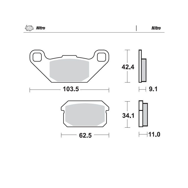 BRAKE PAD NITRO - 17212808 - Dr Rider