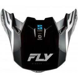 Visière FLY RACING Formula S Carbon Byte - Black Carbon/gris/argent - Dr Rider