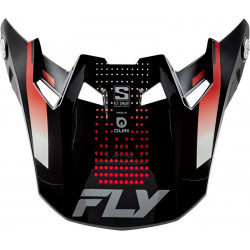Visière FLY RACING Formula S Carbon Protocol - noir carbone/rouge - Dr Rider