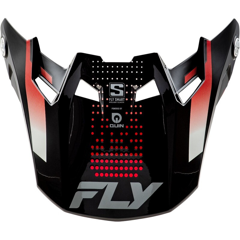 Visière FLY RACING Formula S Carbon Protocol - noir carbone/rouge - Dr Rider