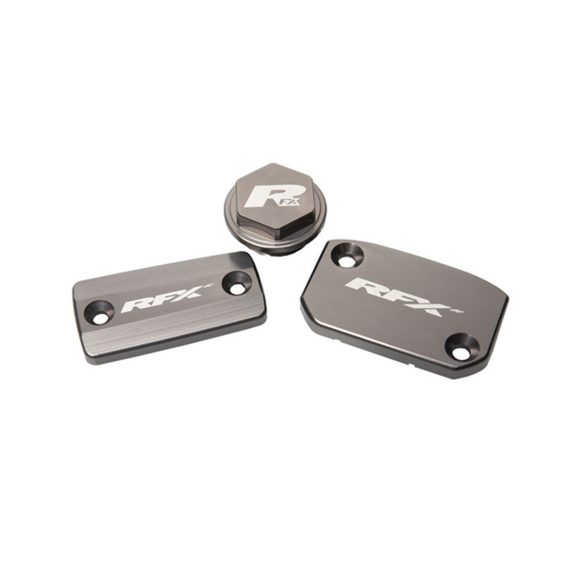 Jeu de couvercles de maîtres-cylindres RFX Pro Series - gris minéral / frein Brembo et embrayage Magura