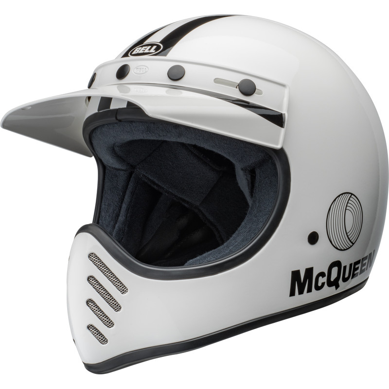 Casque BELL Moto-3 - Steve McQueen Gloss White/Black - Dr Rider
