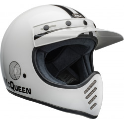 Casque BELL Moto-3 - Steve McQueen Gloss White/Black - Dr Rider