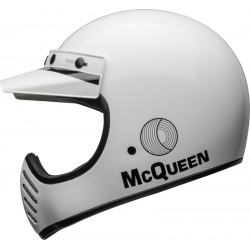 Casque BELL Moto-3 - Steve McQueen Gloss White/Black - Dr Rider