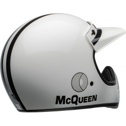 Casque BELL Moto-3 - Steve McQueen Gloss White/Black - Dr Rider