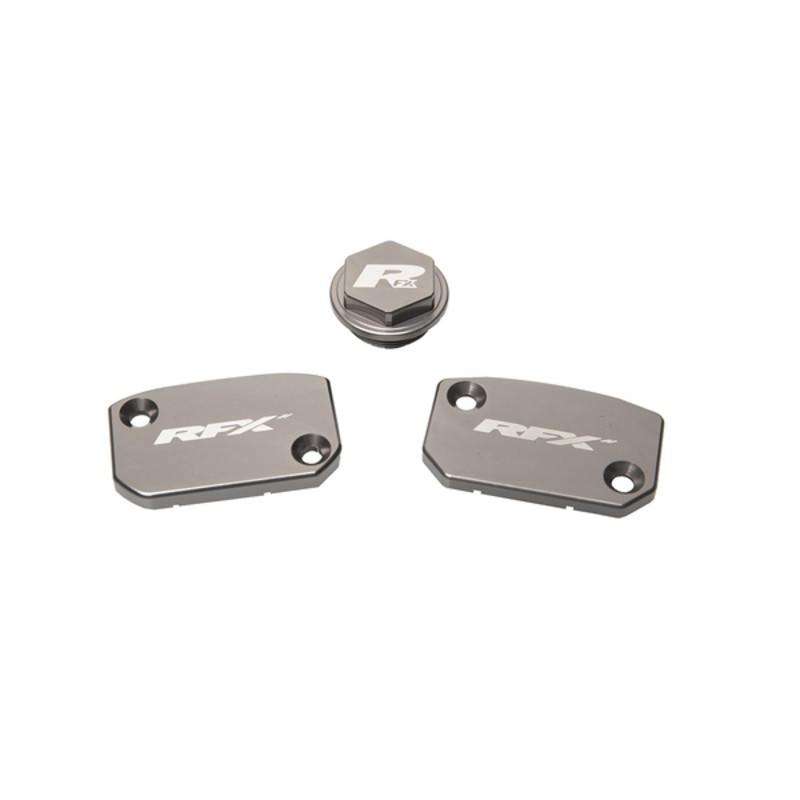 Jeu de couvercles de maîtres-cylindres RFX Pro Series - gris minéral / frein et embrayage Brembo