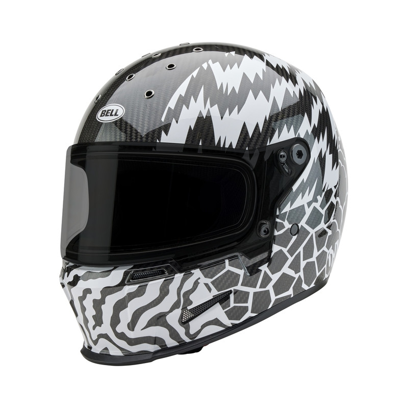 Casque BELL Eliminator Carbon - Deathspray Gloss Black/White/Black - Dr Rider