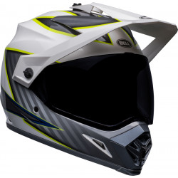 Casque BELL MX-9 Adventure Mips - Dalton Blanc/Jaune Hi-Viz - Dr Rider