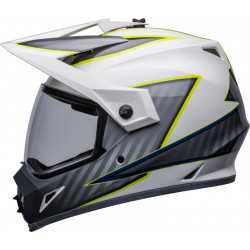 Casque BELL MX-9 Adventure Mips - Dalton Blanc/Jaune Hi-Viz - Dr Rider